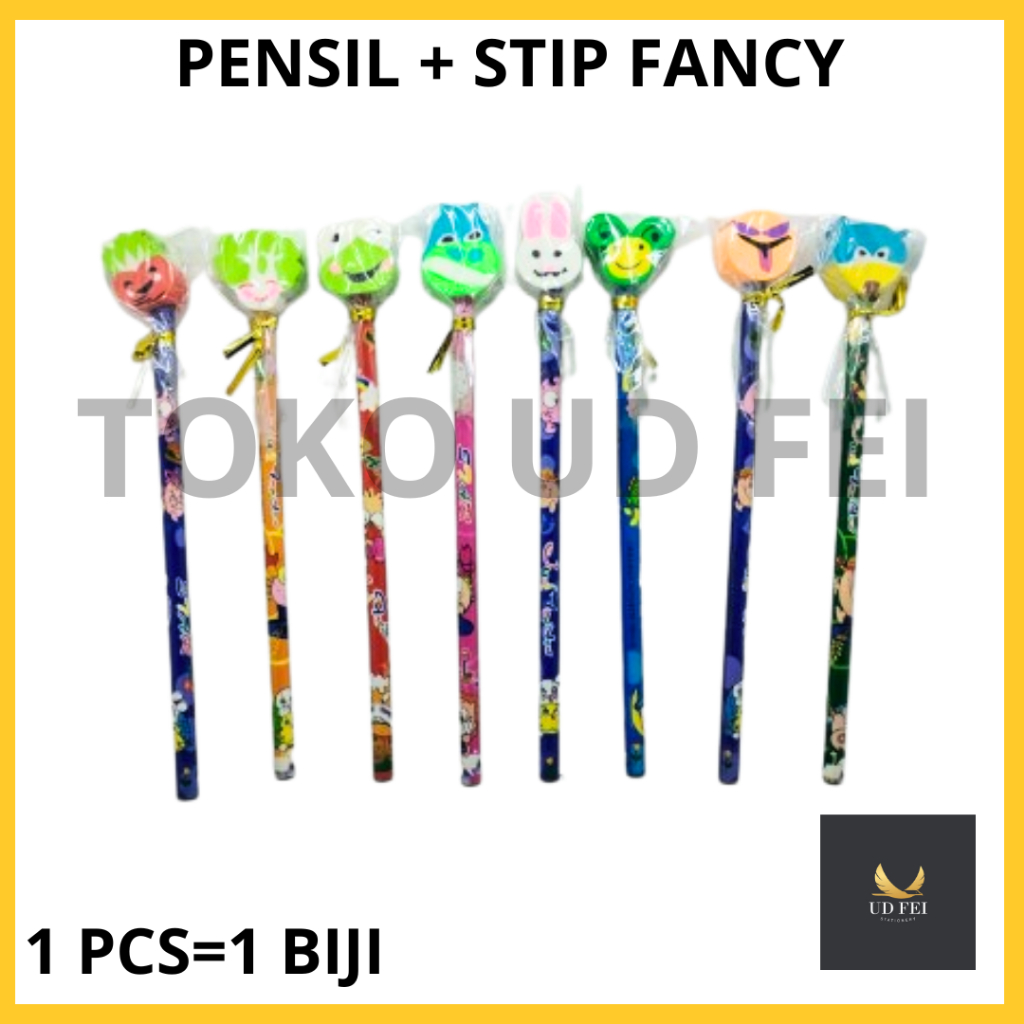 

(1 PCS=1BIJI) Pensil stip/ Pensil+stip/ Pensil stip fancy/ pensil+penghapus fancy