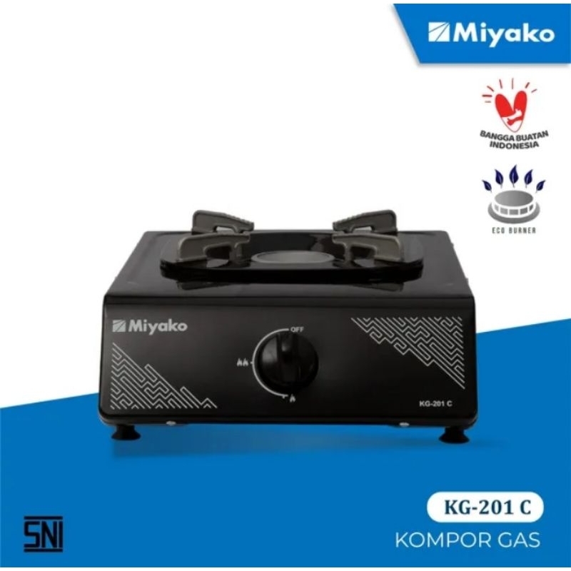 MIYAKO Kompor Gas 1 Tungku KG 201 C KG201C 201C KG201 Tekanan Rendah