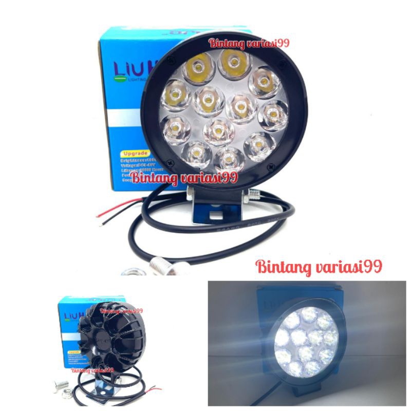 Lampu sorot cree topi 12 bulat HJG alumunium wateroof