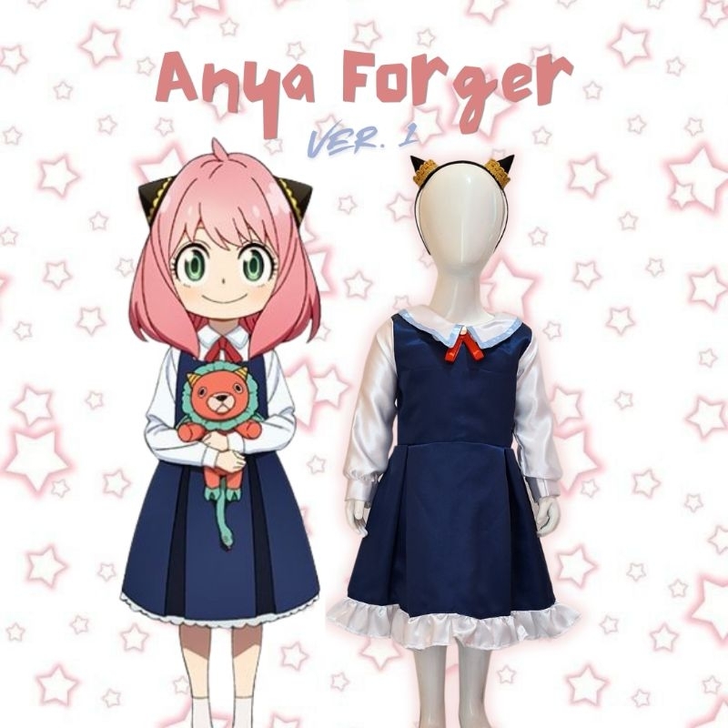 Kostum Anya Forger Untuk Anak dan Dewasa Versi 1 | Anya Forger Costume For Kids and Adult Version 1|