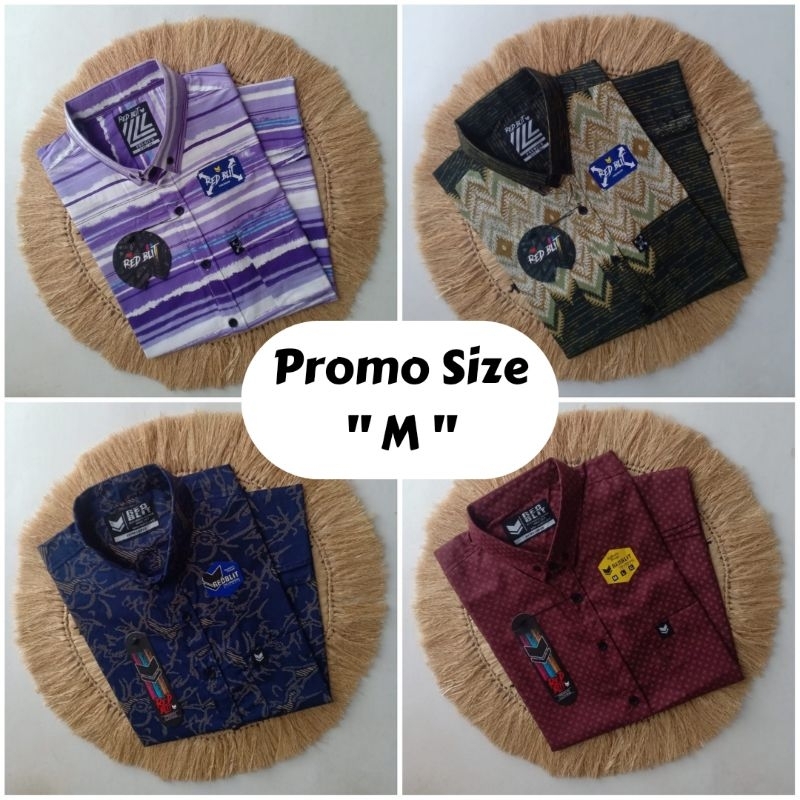Kemeja Pria Motif Lengan Pendek / Hem Pria Motif