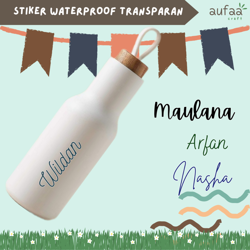 

[30pcs] Stiker Nama Waterproof Transparan | Stiker Nama | Stiker Transparan | Stiker Custom Nama Transparan | Stiker Anti Air | Kisscut Stiker