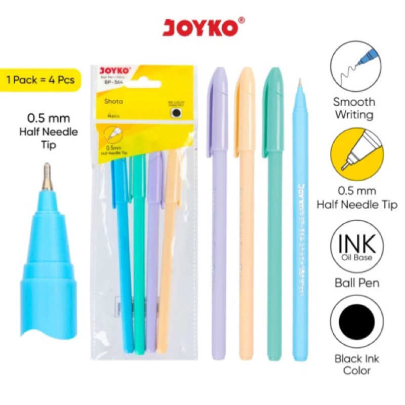 

Pulpen JOYKO BP-364 shota 0.5MM Harga per set isi 4pcs cuma