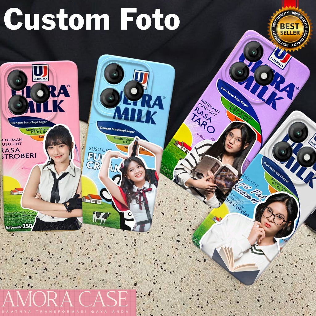 {MK-11} AMORA Custom Case ULTRA MILK Request Foto Untuk VIVO Y81 VIVO Y83 VIVO Y91/Y93/Y95 VIVO Y91C