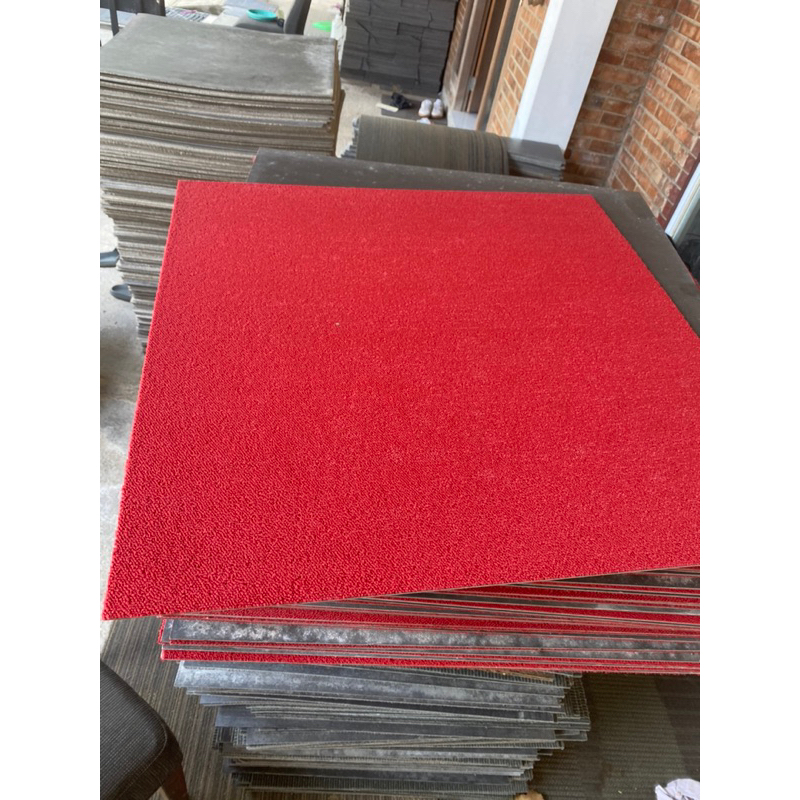 Karpet Tile/Karpet Kantor/Karpet Lantai BARU MERAH MURAH