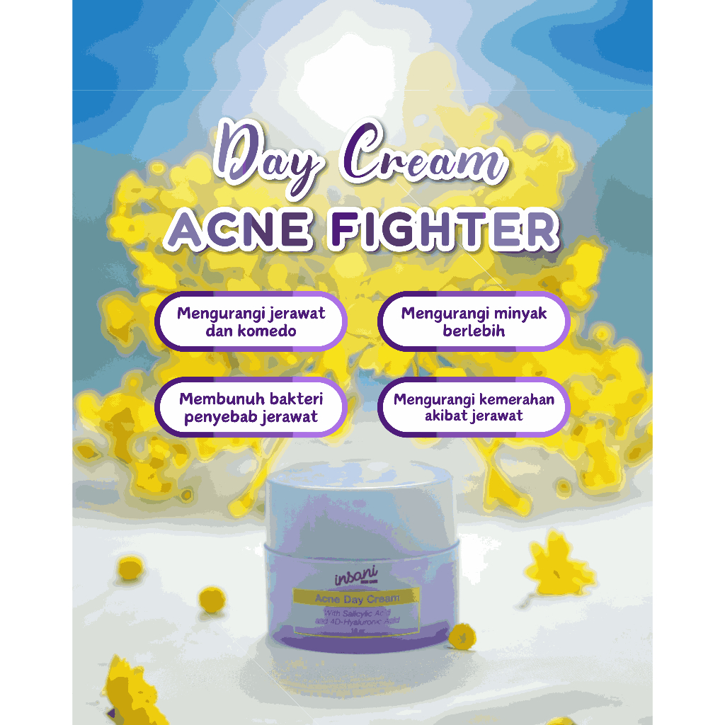 Acne Day Cream - Insani Skincare Official Insani skincare, insani skincare BPOM, insani skincare kli