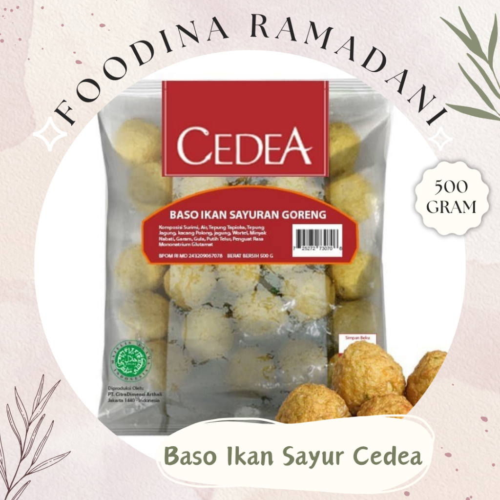 

BASO FISH Bakso Ikan Sayuran Goreng - Cedea [ 500gr ] Harga Per BKS