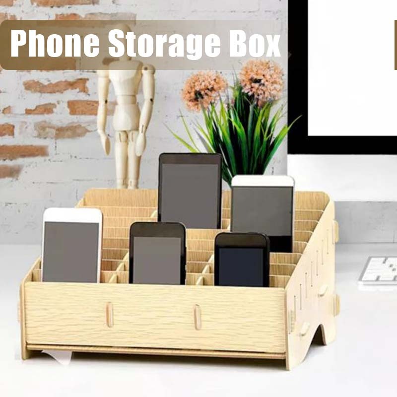 12/24 Kotak Penyimpanan Hp Di Kelas/Rak Tempat Hp/Rak Penyimpanan Hp/Rak Kayu Susun Hp