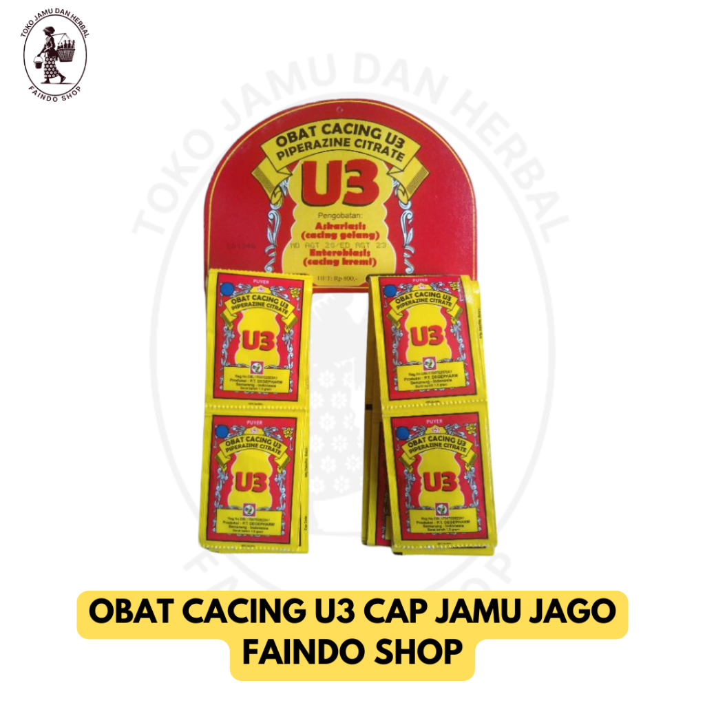 Obat Cacing Puyer U3 Cap Jamu Jago