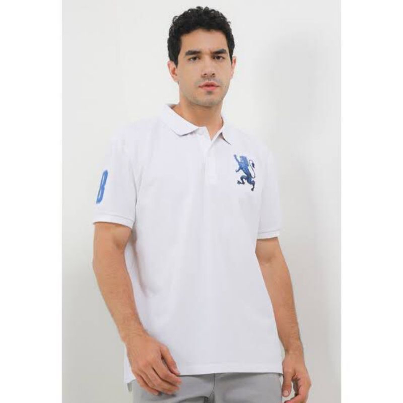 POLO GIORDANO 3D SIGH WHITE BLUE V2