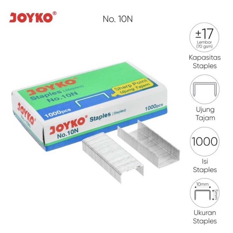 

Isi Staples / Stapler / Steples / Refill Stapler Kecil Joyko No.10