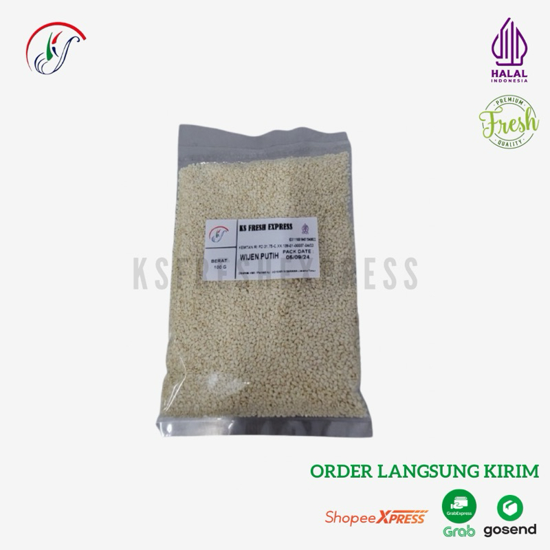 

KSfreshexpress Wijen Putih Utuh / White Sesame 100gr 250gr 500gr Murni Organik Fresh Bersih Pilihan Rempah Bumbu Kualitas Terbaik Premiu m Kirim Instant Bumbu