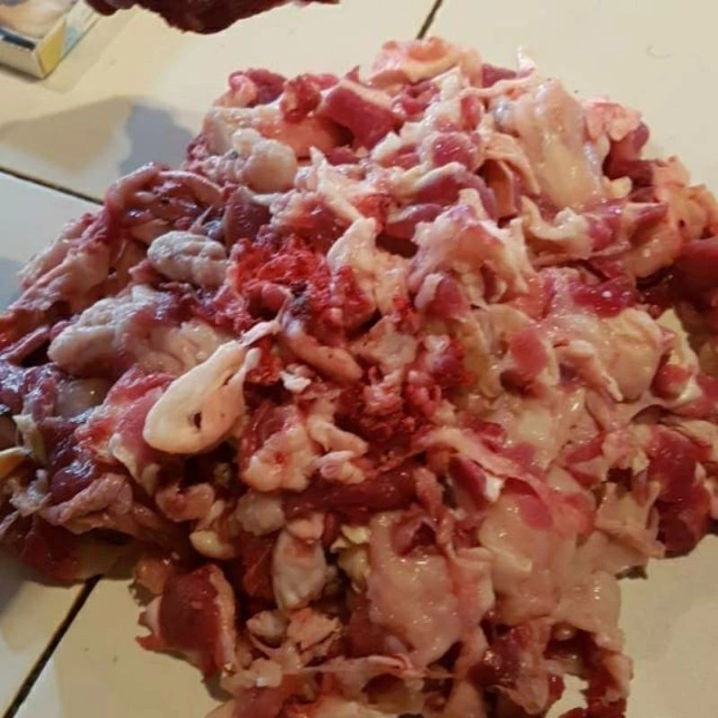 

tetelan daging lemak 500 gram