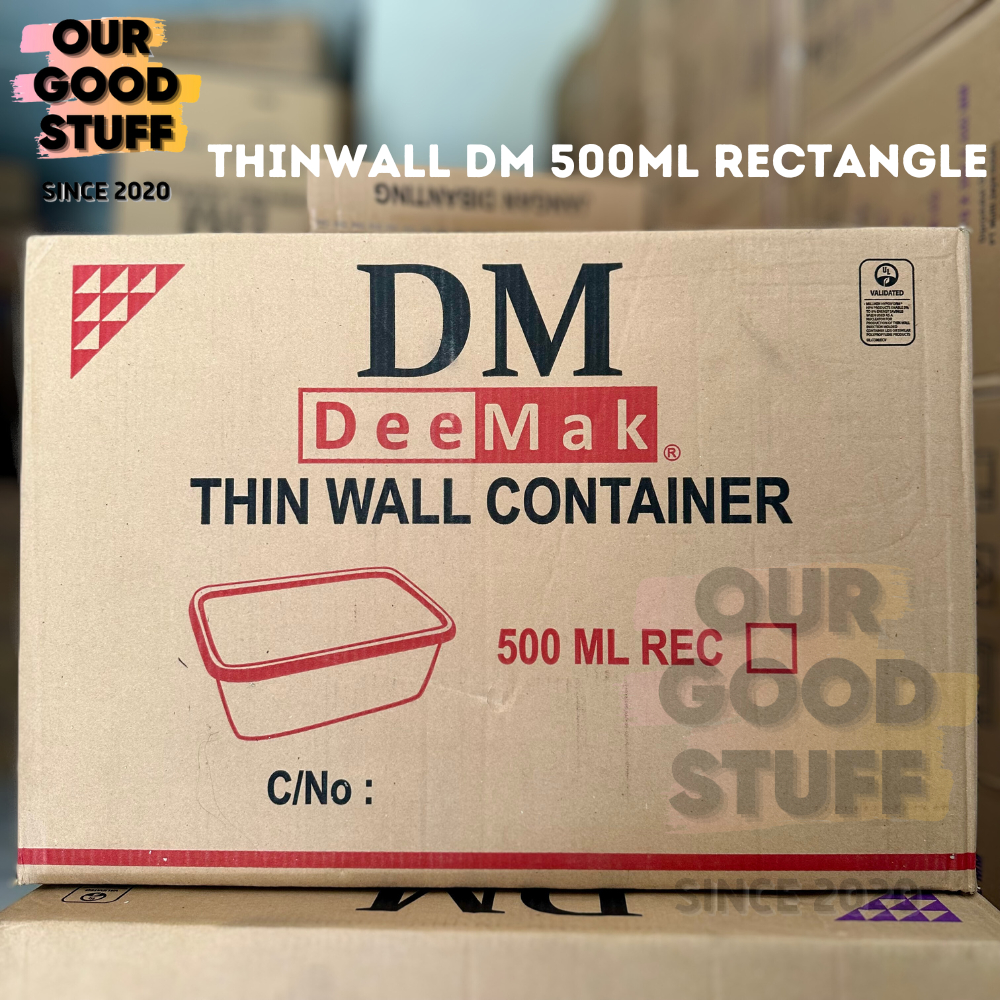 (1 DUS) Thinwall DM 500ml Persegi Panjang / Thinwall 500ml Persegi Panjang / Thinwall 500ml Persegi 