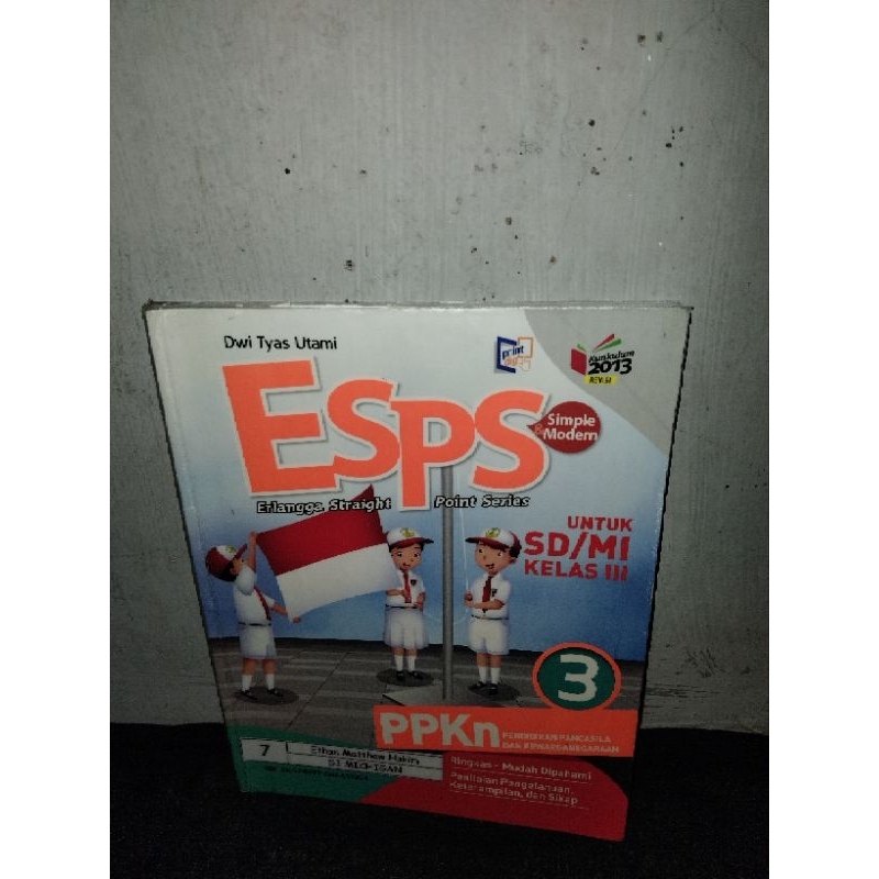 ESPS PPKN SD KELAS 3 ORI BEKAS