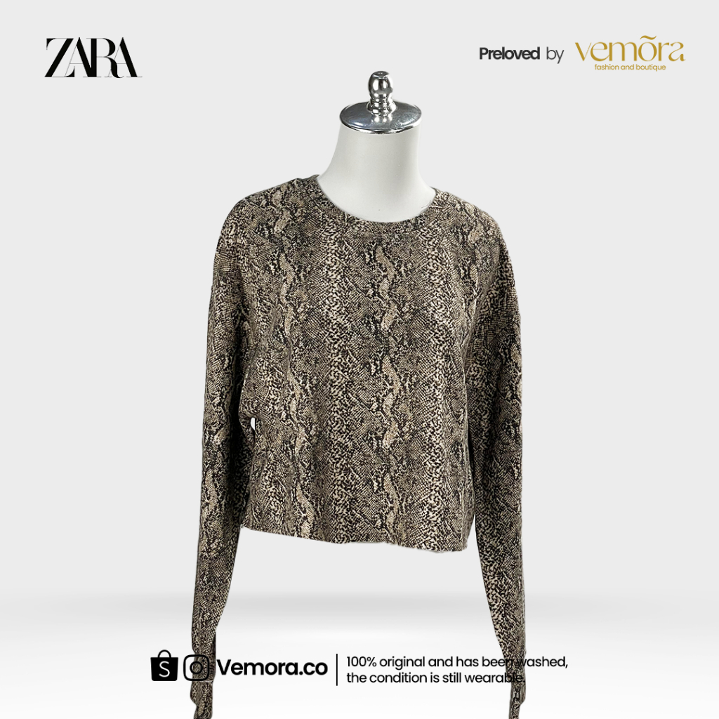 ZARA Trafaluc SnakeSkin Sweatshirt
