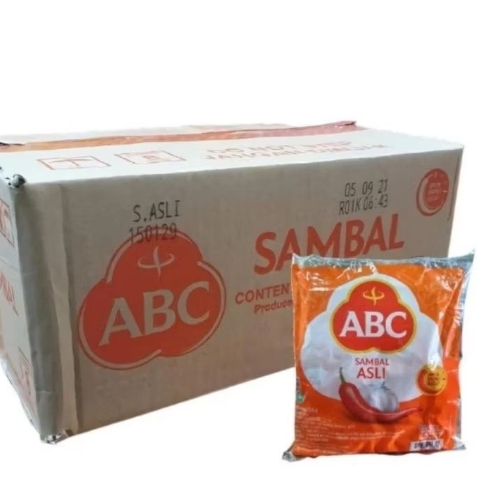 

Saus Sambal Sachet ABC Saset Stick 8gr per dus isi 21 Pack