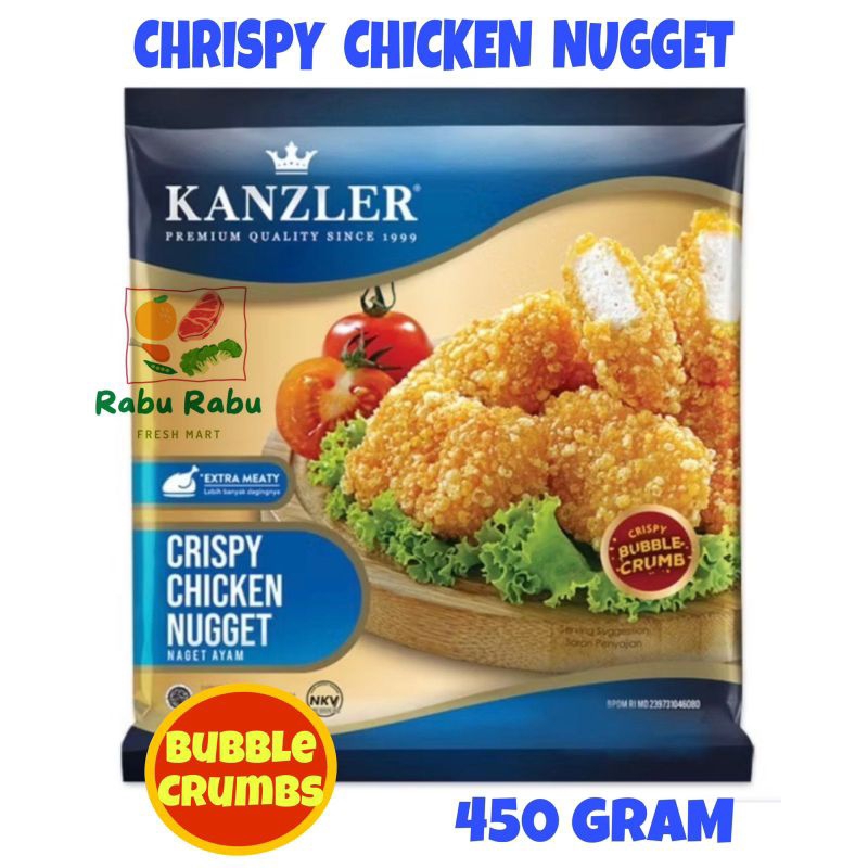 

KANZLER CRISPY BUBBLE naget Nugget ayam 450 gr enak krispi renyah gurih premium frozen beku crispy termurah murah