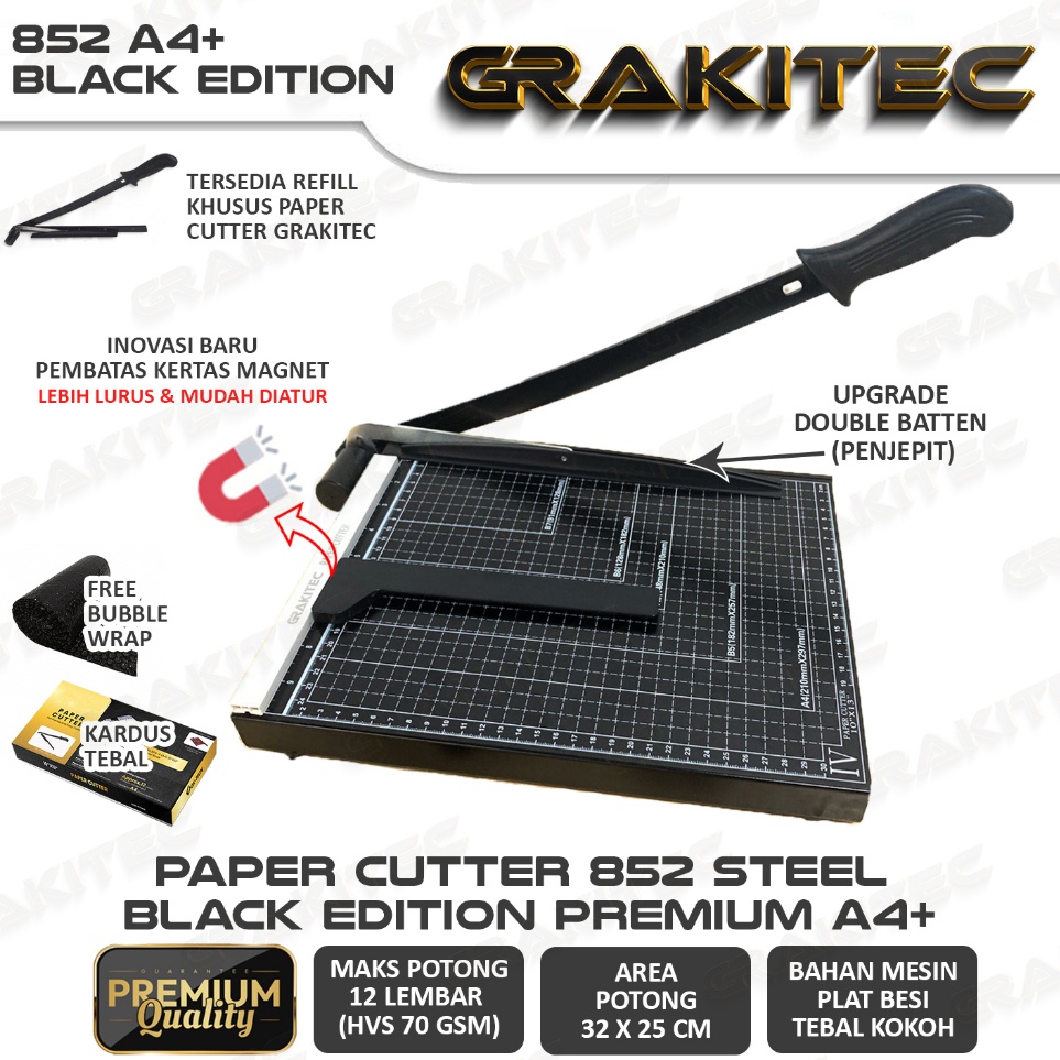 

Baru Untung Paper Cutter A4 Alat Potong Mesin Pemotong Kertas HVS Sticker Dos PVC Card Yellow Board Art Paper Vinyl Bontax Camel Kertas