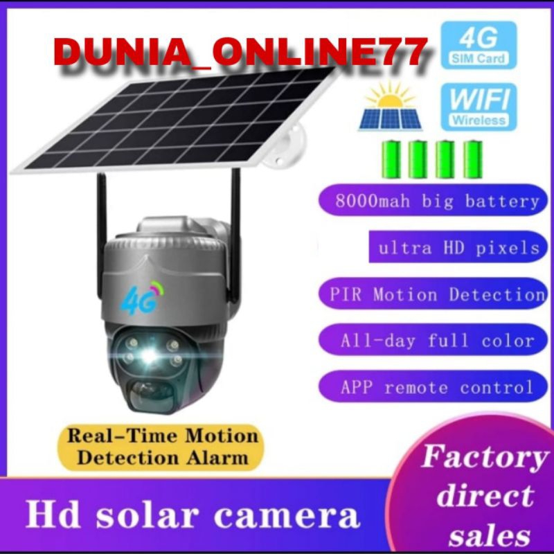 ( v380pro) Cctv PTZ Outdoor 1 lensa kamera tenaga panel Surya 4G SIM card outdoor koneksi HP wireles