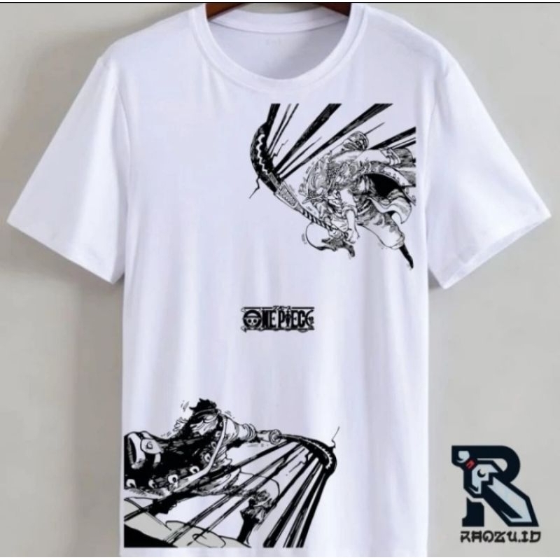 kaos t-shirt one piece shirohige vs roger