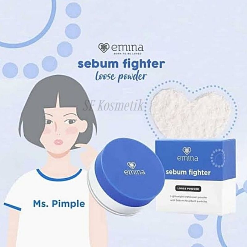 EMINA Sebum Fighter Loose Powder / Bedak Tabur Acne 8gr