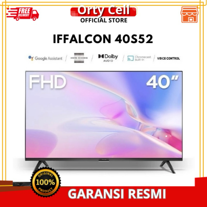 iFFALCON 40 inch Smart FHD TV - Android 11 - Google Play/Netflix/YouTube - WiFi/Bluetooth/USB/ - Dol