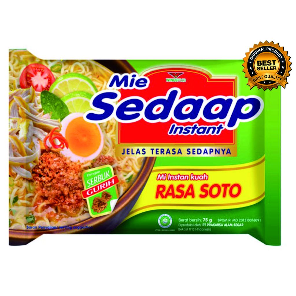 

Sedaap Mie Soto 75 Gr / mie sedap rasa soto
