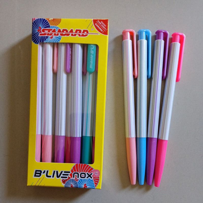 

Pulpen B'LIVE NOX 0.3 Hitam Standard Isi 12 pcs