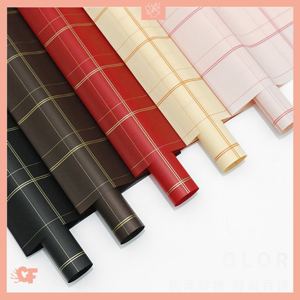 20 LEMBAR Kertas Bunga Buket Kotak Flower Wrapping Paper Kotak Cellophane Buket KB6191