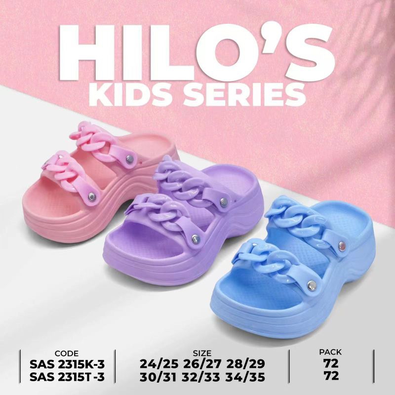 sandal karet anak cewek kecil motif rantai