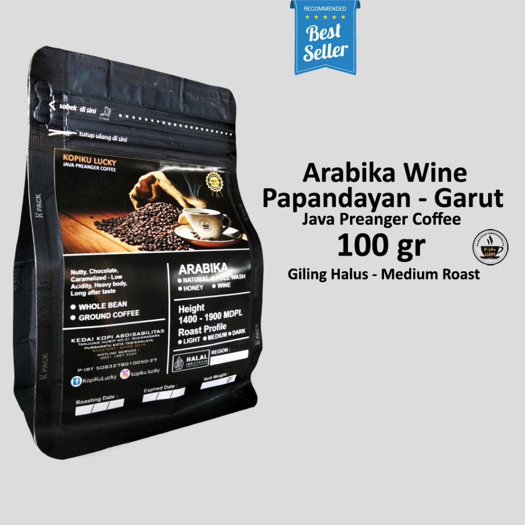 

Kopi Arabika Wine 100 gr Premium Medium Roast