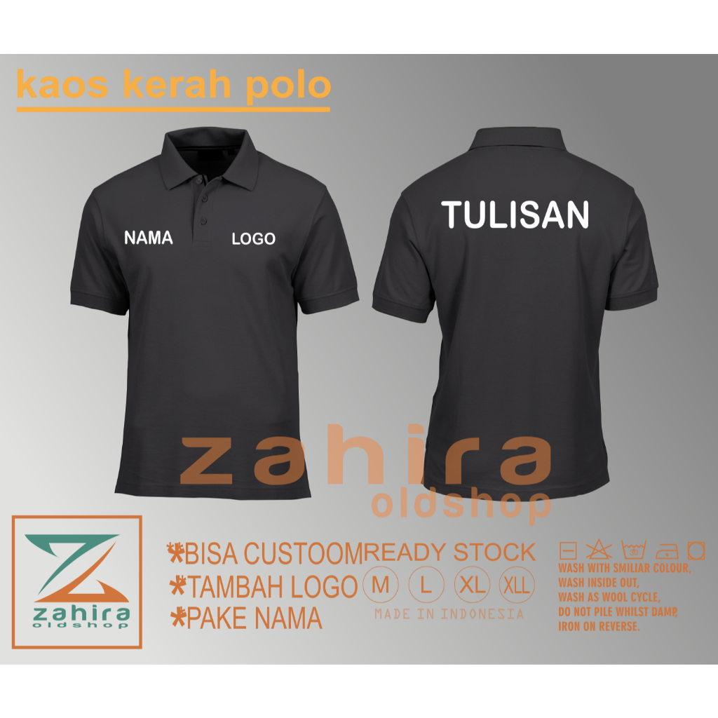 Kaos Polo Custom Sablon