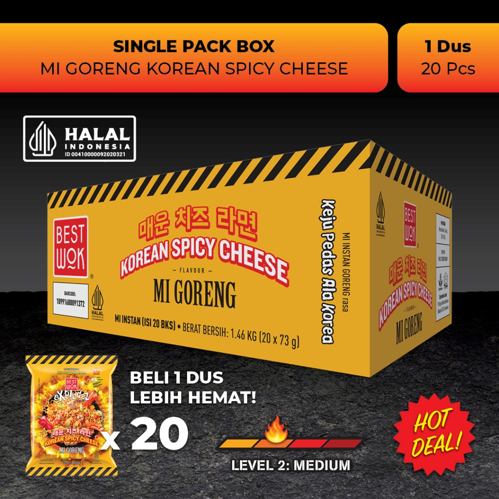 

Best Wok Mi Goreng Korean Spicy Cheese Dus 20 Pcs