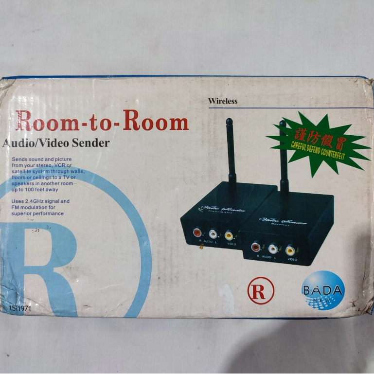 Counterfeit Audio / Video Sender Room to Room Wireless 15-1971