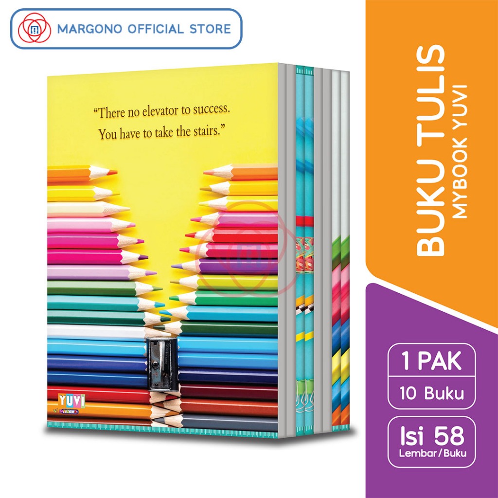 

My Book Yuvi Buku Tulis ATK Alat Tulis 58 Lembar - 10 Buku