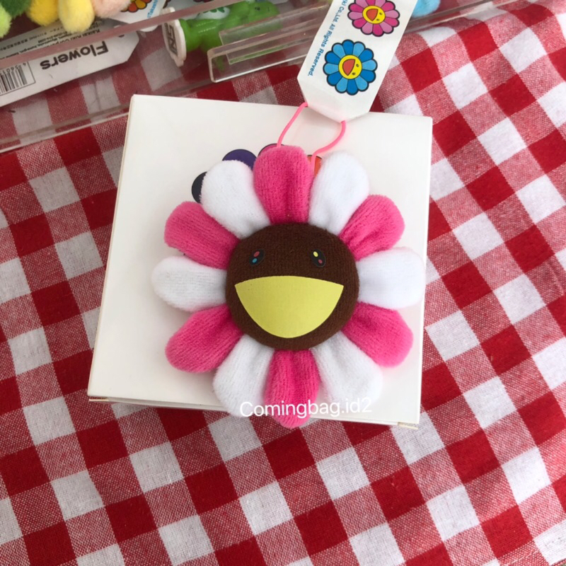 MURAKAMI bag charm pin G DRAGON gantungan plush  kunci bros takashi murakami pink smile yellow timbu