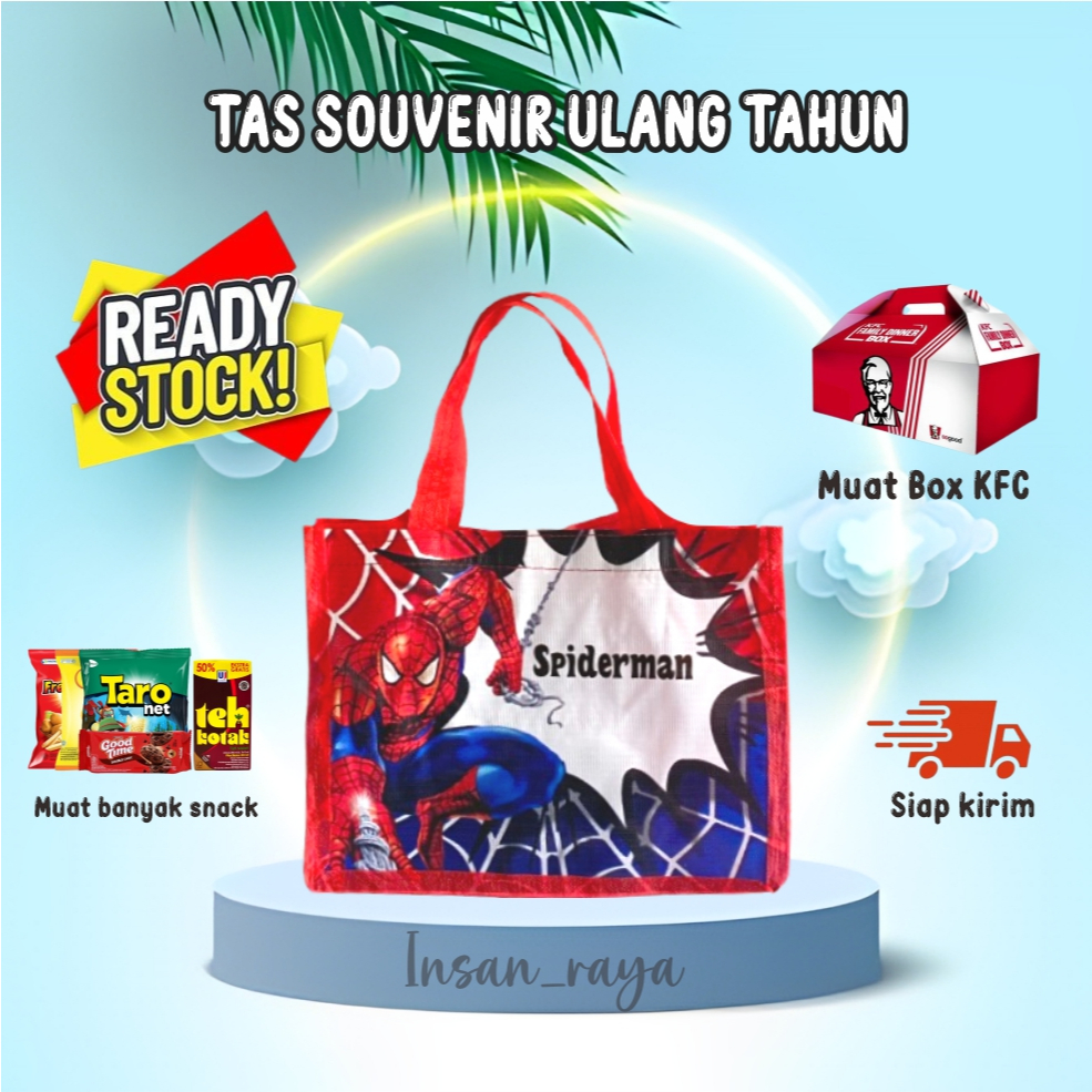 

TAS ULTAH SPIDERMAN READY STOCK/TAS ULTAH MURAH/TAS ULTAH ANAK/TAS ULTAH SIAP KIRIM