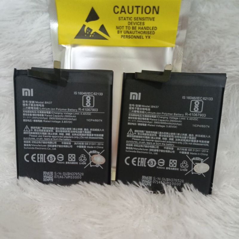 Baterai Battery Original Xiaomi Model: BN37 Xiaomi Redmi 6A/6/6 Pro Xiaomi BN37 Batrei Batre Bat Ori