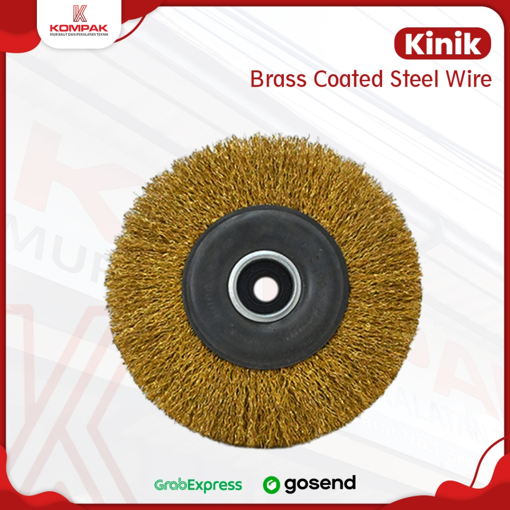 Wire Brush 4" Sikat Kawat Bulat Sikat Kuningan Kinik