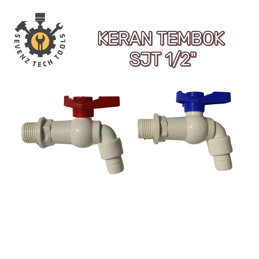 SJT KERAN TEMBOK PLASTIK 1/2" KRAN AIR TAMAN/KAMAR MANDI 1/2" SUPER MURAH