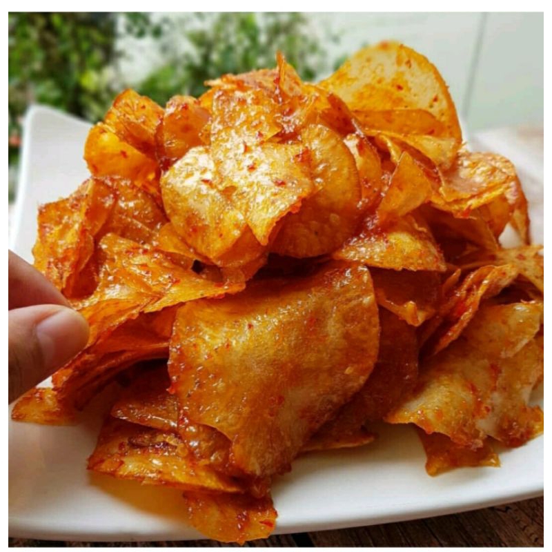 

kripik singkong gula merah pedas