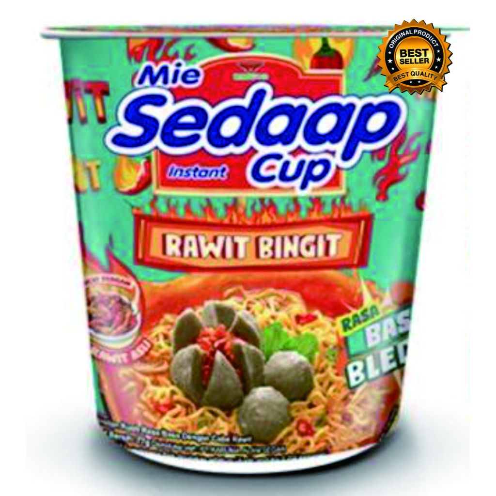 

Sedaap Mie Cup Rasa Baso Bleduk 77 Gram / Mie Sedaap SEDAP CUP Rawit Bingit Baso Bleduk 77 gr Mi Bakso Noodles