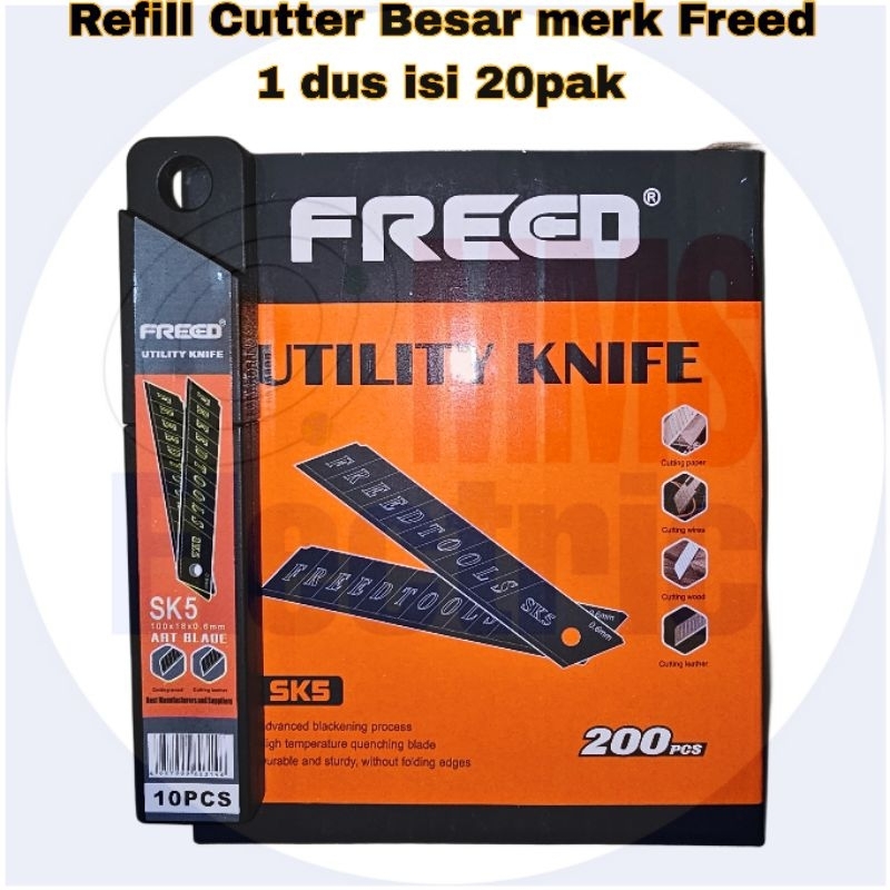 Isi Cutter Besar merek Freed (1dus isi 20pak)