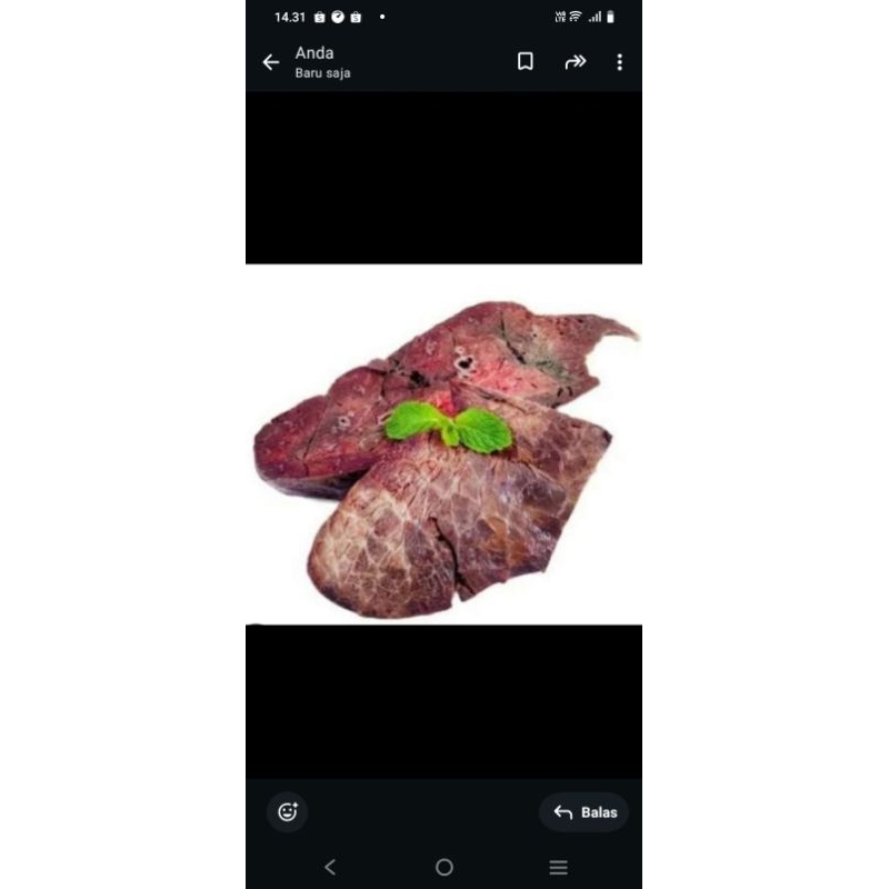 

paru sapi rebus 250gr