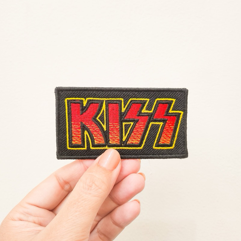 PATCH BORDIR ROCK AND ROLL BAND / KISS / IRON SEW PATCH MUSIC ROCK