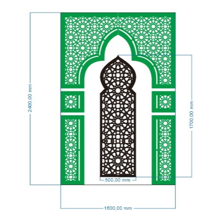 KALIGRAFI ISLAM / DEKORASI RUMAH / MIHRAB AESTHETIC / PARTISI GEOMETRIS / PINTU MIHRAB / PESANAN PAK