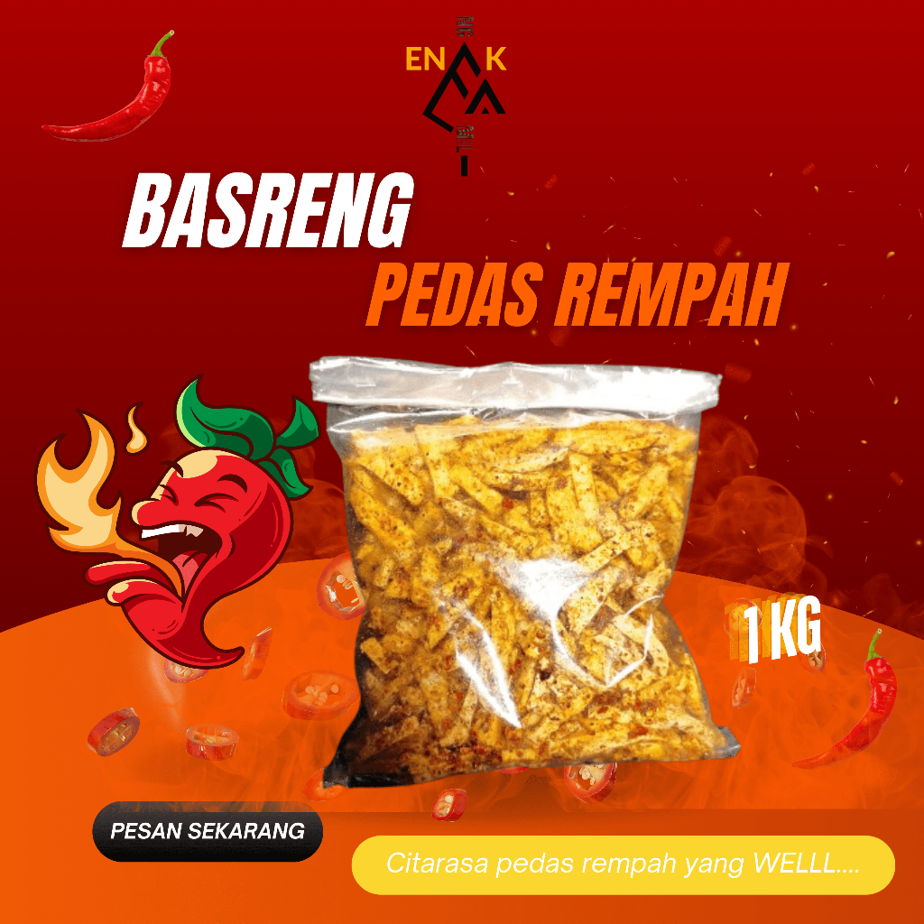 

BASRENG Rempah Pedas Gurih Nagih 1 KG