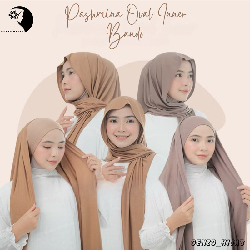 Pasmina Iner Bando Oval Jersey/Hijab Pasmina Iner Jersey/Pasmina Oval