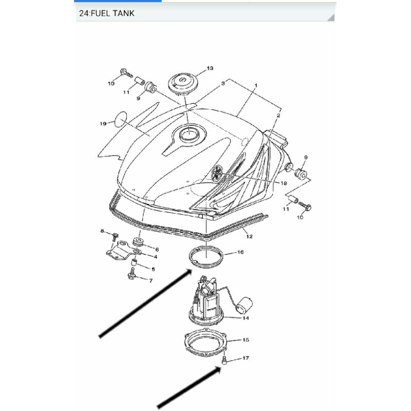 BAUT SET SEAL FUEL PUMP VIXION OLD VXN